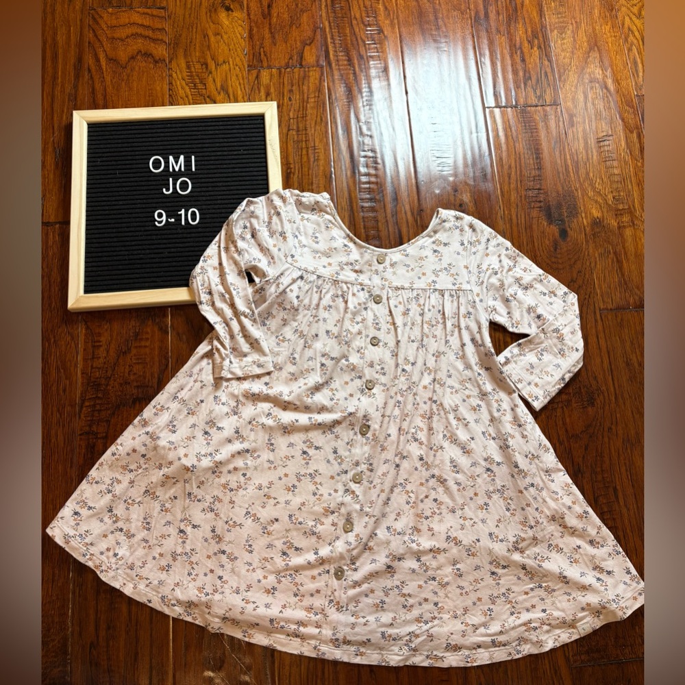 Omi Jo Floral Cream Kids Dress